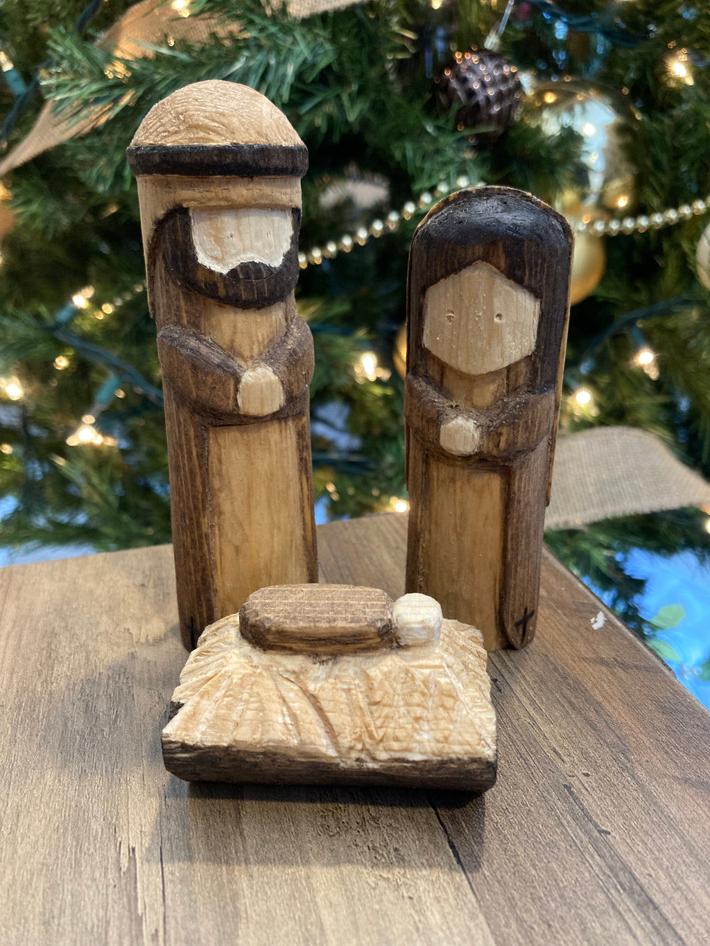 "Unto us a Child is Born" Three Piece Nativity Set