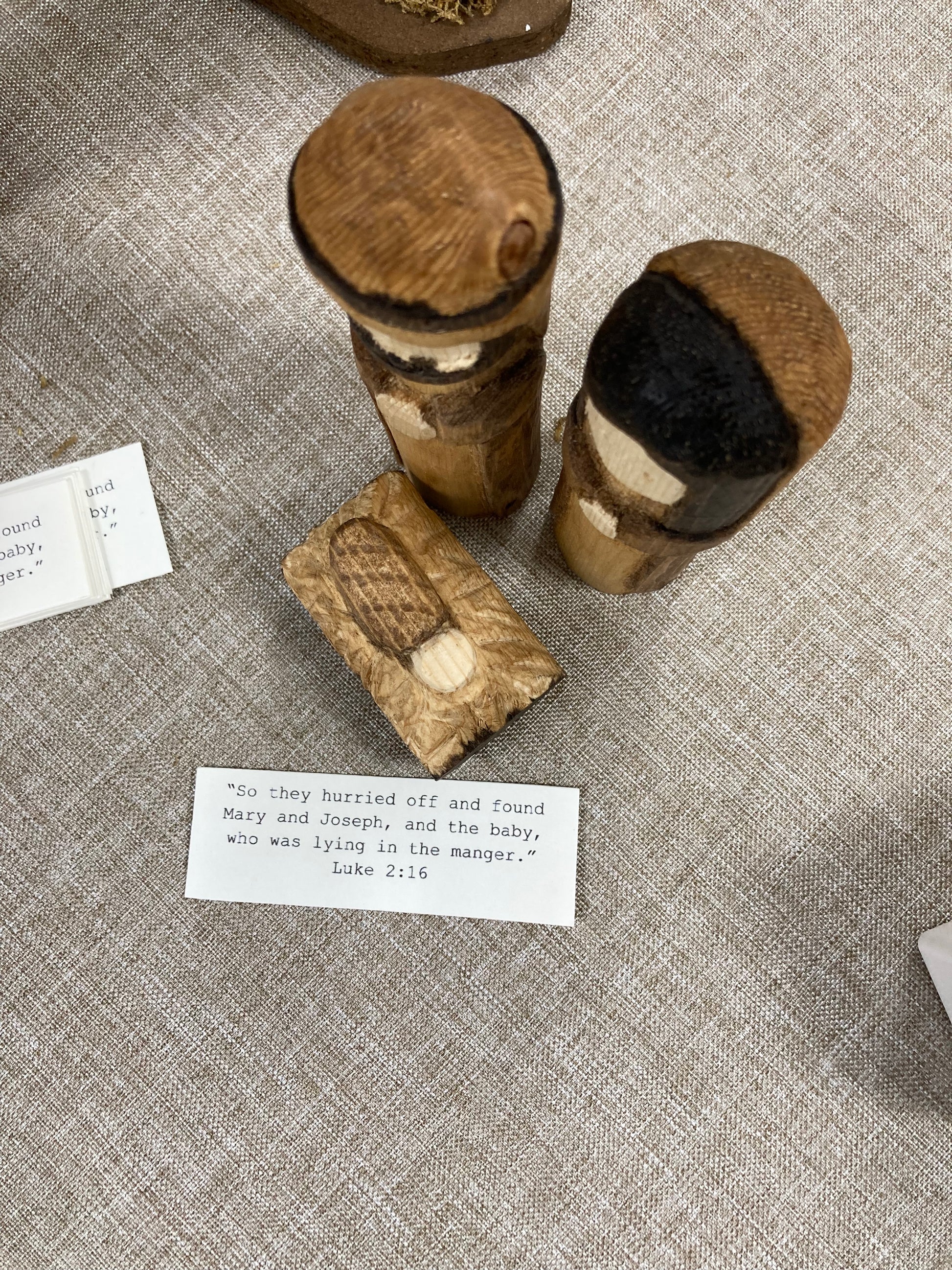 "Unto us a Child is Born" Three Piece Nativity Set