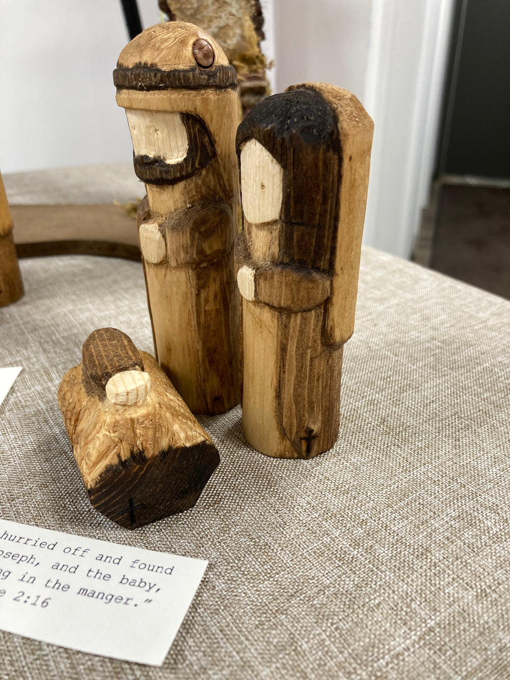 "Unto us a Child is Born" Three Piece Nativity Set