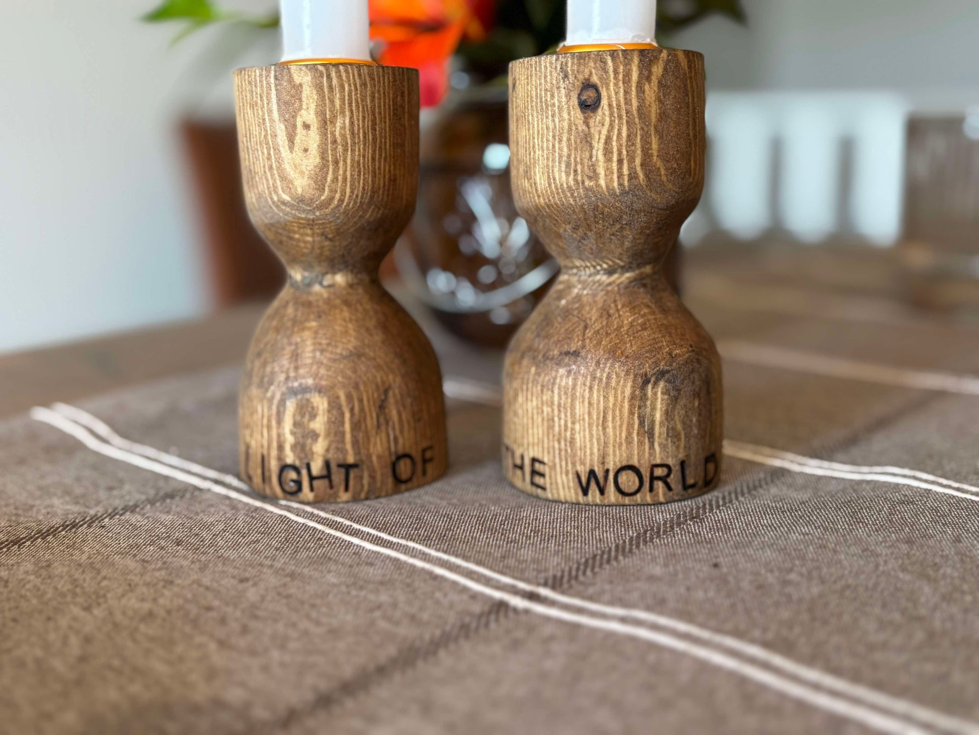"Light of the World" Candle holders (Set of 2)