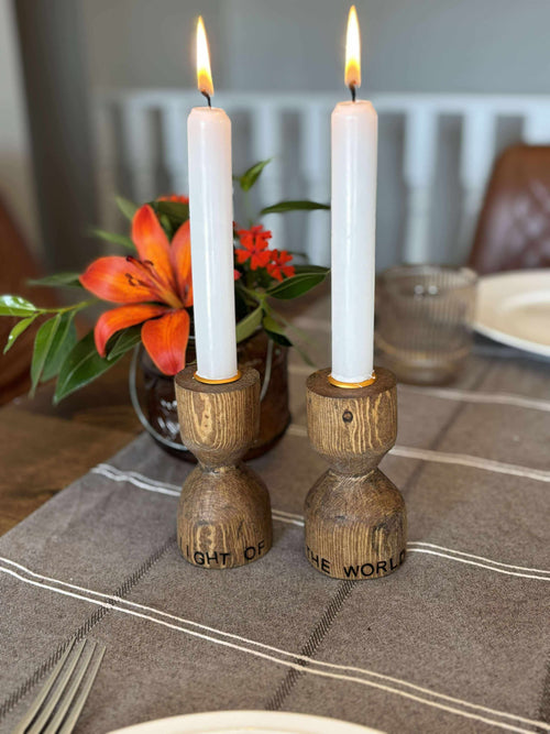 "Light of the World" Candle holders (Set of 2)